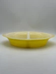Vintage Yellow Maid Of Honor Glasbake Divided Dish For Sears J-239 Milk Glass. Fixed Price $24.00.