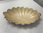 Julia Knight Peony 8.5-INCH Oval Bowl W/scalloped Edges Mother Of Pearl. Fixed Price $25.65.