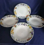 Mainstays Alexandrea Fruit Soup Bowls Set Of 4 Strawberries Blackberries. Fixed Price $28.97.