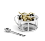 Nib Michael Aram Olive Branch Condiment Container With Spoon. Fixed Price $59.00.