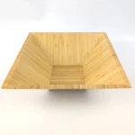 Pampered Chef Bamboo Square Serving Bowl 9"X9"X3" Wood Tapered 2249 Guc 2011. Fixed Price $18.99.