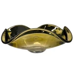 Lenox Organics Green Hue Low Bowl 11" Handcrafted Non-lead Crystal, Ruffled. Fixed Price $39.97.
