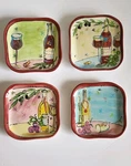 Julia Junkin Glossy Cocktail Plates Set Of 4. Fixed Price $15.00.