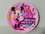Zak Designs Disney Minnie Mouse Melamine Toddler Plate Bows Which One Will It Be. Fixed Price $8.99.