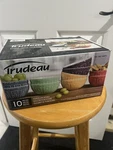Trudeau Bowls 10 Piece Set Multicolor Porcelain New Clst Box. Fixed Price $34.99.