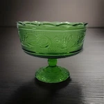 Mcm 1950'S E.o. Brody Co. M6000 Green Glass Candy Dish Compote/pedestal Bowl Vtg. Fixed Price $11.99.
