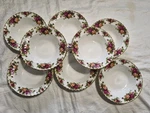 Royal Albert Old Country Roses Rimmed Soup Bowl 8" England Backstamp New. Fixed Price $200.00.