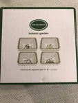 Portmeirion Botanic Garden Set Of 4 Square Mini Bowls Daisy Pansy Cyclamen. Fixed Price $24.95.
