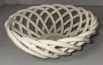 Espana Lifestyle Hot Cold Mini Bread Basket Pearl White Vintage Earthenware 7". Fixed Price $25.00.