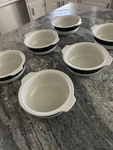 Set Of 6 Arabia Finland Anemone Blue Lugged Cereal Bowl 5928421. Fixed Price $240.00.