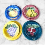 1998 Fruita De Roma 8-PIECE Hand Painted Ceramic Dinner Plates & Bowl Set. Fixed Price $69.06.