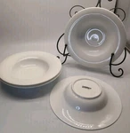 Crate & Barrel-white 9 Rimmed Soup/salad Bowl Set Of Four. Fixed Price $29.95.