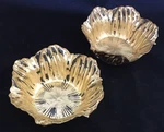 Vietri Rufolo Glass Gold Flower Leaf Small Bowls 6 Set Of 2. Fixed Price $39.95.