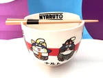 Naruto Ramen Bowl Rice Soup With Chopsticks, 16OZ White Colored. Fixed Price $34.99.