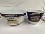 Minnesota Vikings Nfl Large Party Bowls Lot Of 2 By Fremont Die Excellent. Fixed Price $38.95.