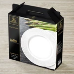 Wilmax Fine Porcelain Dinner Plate Set 10" 25.5CM White 6 Pc Julia Gift Box. Fixed Price $189.00.