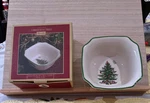 Spode Christmas Tree 5-1/2 Square Bowl. Fixed Price $12.00.