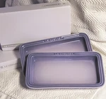 2 Creuset Nwt Boxed Provence Rectangular Plates 10 5.5 Bluebell Purple Rare. Fixed Price $169.00.