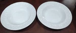 Pier 1 One Basket Relief Quadrifoglio Italy All White Rim Soup Pasta Bowls Set 2. Fixed Price $23.37.
