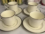 Set Of (4) Noritake Paris Footed Cups & Saucers 9727 Euc. Fixed Price $29.99.