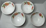 Set Of 4 Anthropologie Verdant Acres 5.75" Soup Cereal Bowls Poppy Floral Design. Fixed Price $78.00.