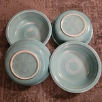 4X Hlc Fiesta Made In Usa Soup, Cereal, Salad Bowls 6 7/8 Turquoise. Fixed Price $31.99.