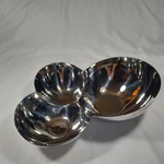 Nambe MT1193 Pulse Chip & Dip Snack Bowl 18/10 Stainless Steel Serving. Fixed Price $58.00.