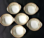 Vintage 1933 Noritake "m" Morimura Lugged Soup Bowls - Set Of Six. Fixed Price $35.00.
