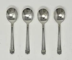 Oneida Geneva Set Of 4 Round Bowl Soup Spoons 6 7/8" Quality 18/10. Fixed Price $24.99.