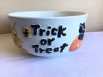 Vintage Sakura David Carter Brown Pumpkin Hollow 3D Halloween Ceramic Candy Bowl. Fixed Price $39.99.