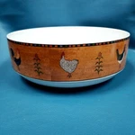 Brandon House By Warren Kimble Sakura 9" Stoneware Chickens Bowl Country Quartet. Fixed Price $5.00.