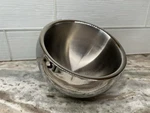 CB2 Crate & Barrel Stainless Steel Snack Bowl Double Wall Angled 7" X4.5". Fixed Price $30.00.