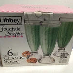 Libbey 6PC Fountain Shoppe Classic Ice Cream Soda Dessert Glass 12 Oz Clear. Fixed Price $33.50.