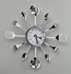 Utensils Wall Clock 3D Modern Kitchen Creative Cutlery Spoon Fork. Fixed Price $18.09.