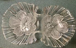 Mikasa Server Hibiscus Frost 13 Divided Candy Dish Embossed Centerpiece. Fixed Price $18.00.