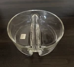 Crate & Barrel Divided Glass Dish Mini Clear 2 Part Serving Bowl Appetizer Candy. Fixed Price $17.00.