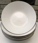 Noritake China Reina Cereal /soup Bowls Floral Platinum Rim White (6). Fixed Price $39.99.