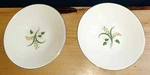 Edwin Knowles Forsythia Bowls Made Usa March, 1952 Gold Rim 22-KARAT 1234. Fixed Price $7.49.