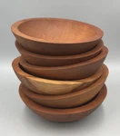 Holland Bowl Mill Michigan Solid Cherry Wood Set Of 6 Excellent Condition. Fixed Price $108.00.