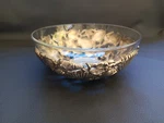 Godinger Silver Art Co. Bowl And 10" Glass Insert Sea Shells Coastal Beach. Fixed Price $34.99.