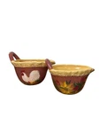 Bella Casa By Ganz Rooster & Sunflowers Nesting Bowls Set Of 2. Country/cottage. Fixed Price $15.00.