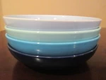Sweese Set Of Pasta Salad Bowls Blue Shades 7 3/4". Fixed Price $25.49.