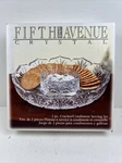 Fifth Avenue Crystal Portico 2 Piece Cracker Condiment Serving Set Lot Of. Fixed Price $10.49.