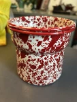 Crow Canyon Enamelware Dip Bowl Set 10 Ounce Serving With Chiller. Fixed Price $12.00.