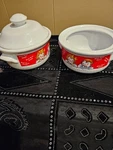 1998 Campbell Soup Kids Bowls (2) With Lid - Houston Harvest. Fixed Price $6.00.