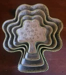 Temp-tations By Tara Green Floral Lace Shamrock Nested 4-PC Bowl Set. Fixed Price $89.00.