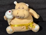 Russ Happy W/ice Cream 6 Plush Toy Hippopotamus Euc. Fixed Price $5.49.