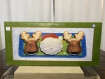Seasonal Elements Christmas Condiments Bowls With Tray Bealls Palais Royal Stage. Fixed Price $15.00.