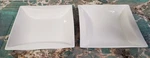 2 Cordon Bleu Square White 8X8" Bowls Cereal Soup Salad. Fixed Price $20.99.
