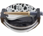 Sh Home Love Cat Black Noodle Bowl Set Of 2 Chopsticks Ceramic. Fixed Price $39.95.